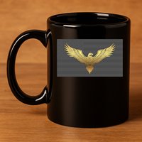 Gold American Eagle On Flag 11oz C Handle Ceramic Mug