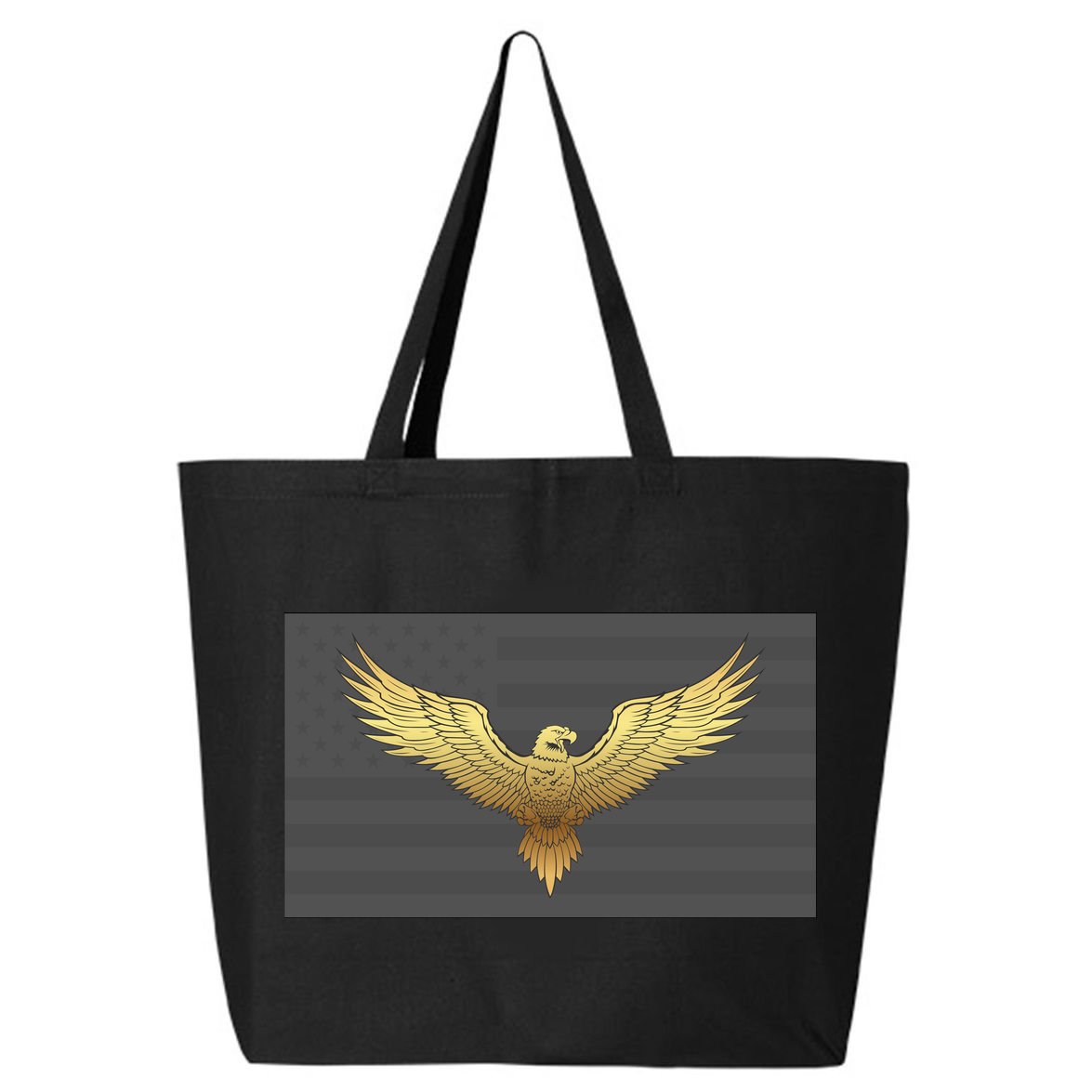 Gold American Eagle On Flag 25L Jumbo Tote