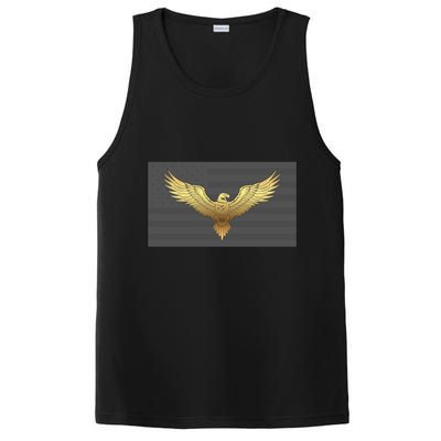 Gold American Eagle On Flag PosiCharge Competitor Tank