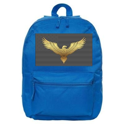 Gold American Eagle On Flag 16 in Basic Backpack