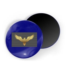 Gold American Eagle On Flag Magnet