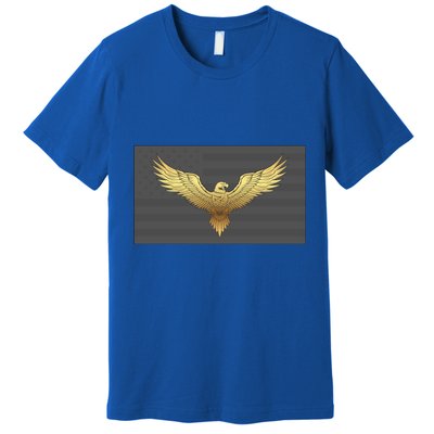 Gold American Eagle On Flag Premium T-Shirt