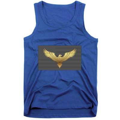 Gold American Eagle On Flag Tank Top