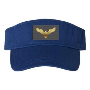 Gold American Eagle On Flag Valucap Bio-Washed Visor