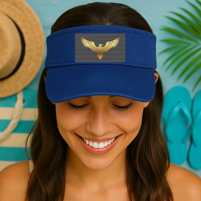 Gold American Eagle On Flag Visor