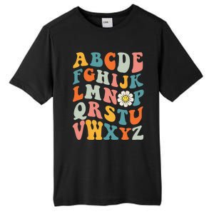 Groovy ABC Elemeno Hi Alphabet Teacher Back To School Tall Fusion ChromaSoft Performance T-Shirt