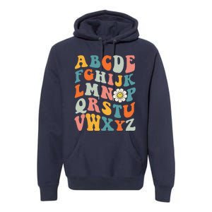 Groovy ABC Elemeno Hi Alphabet Teacher Back To School Premium Hoodie