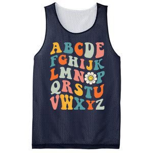 Groovy ABC Elemeno Hi Alphabet Teacher Back To School Mesh Reversible Basketball Jersey Tank