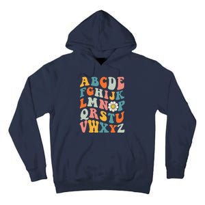 Groovy ABC Elemeno Hi Alphabet Teacher Back To School Tall Hoodie