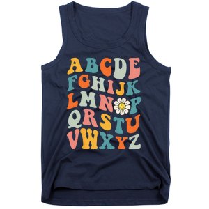 Groovy ABC Elemeno Hi Alphabet Teacher Back To School Tank Top