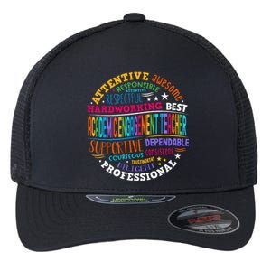 Groovy Academic Engagement Teacher Squad Flexfit Unipanel Trucker Cap