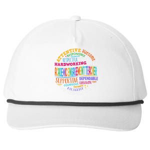 Groovy Academic Engagement Teacher Squad Snapback Five-Panel Rope Hat