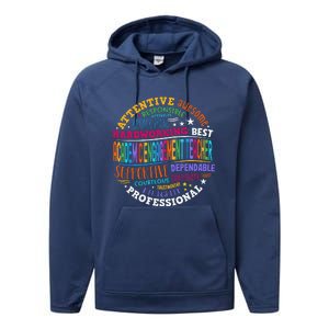 Groovy Academic Engagement Teacher Squad Performance Fleece Hoodie