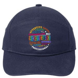 Groovy Academic Engagement Teacher Squad 7-Panel Snapback Hat