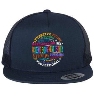 Groovy Academic Engagement Teacher Squad Flat Bill Trucker Hat