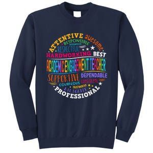 Groovy Academic Engagement Teacher Squad Tall Sweatshirt