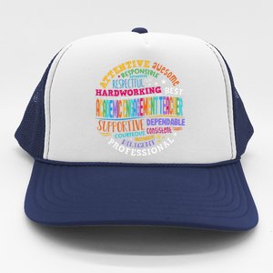 Groovy Academic Engagement Teacher Squad Trucker Hat