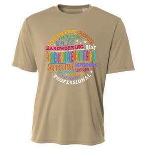 Groovy Academic Engagement Teacher Squad Cooling Performance Crew T-Shirt