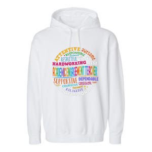 Groovy Academic Engagement Teacher Squad Garment-Dyed Fleece Hoodie