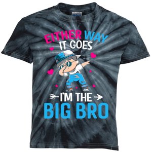 Gender Announcement Either Way It Goes Im The Big Bro Kids Tie-Dye T-Shirt