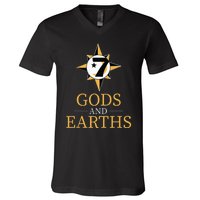 Gods And Earths Five Percent Nation Five Percenter V-Neck T-Shirt