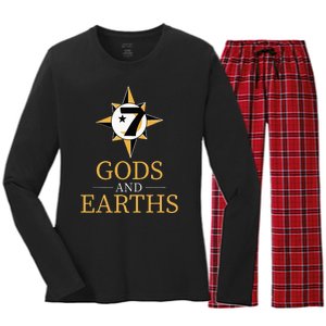 Gods And Earths Five Percent Nation Five Percenter Women's Long Sleeve Flannel Pajama Set 