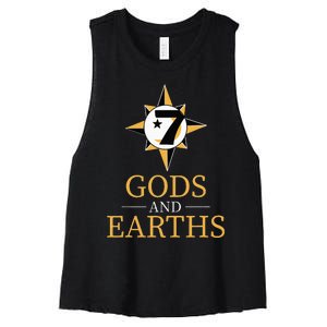 Gods And Earths Five Percent Nation Five Percenter Women's Racerback Cropped Tank