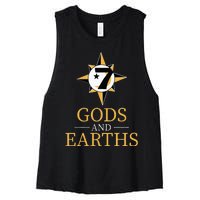 Gods And Earths Five Percent Nation Five Percenter Women's Racerback Cropped Tank