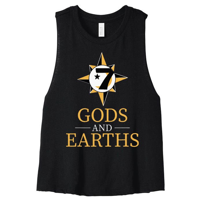 Gods And Earths Five Percent Nation Five Percenter Women's Racerback Cropped Tank