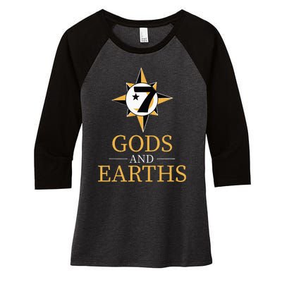 Gods And Earths Five Percent Nation Five Percenter Women's Tri-Blend 3/4-Sleeve Raglan Shirt