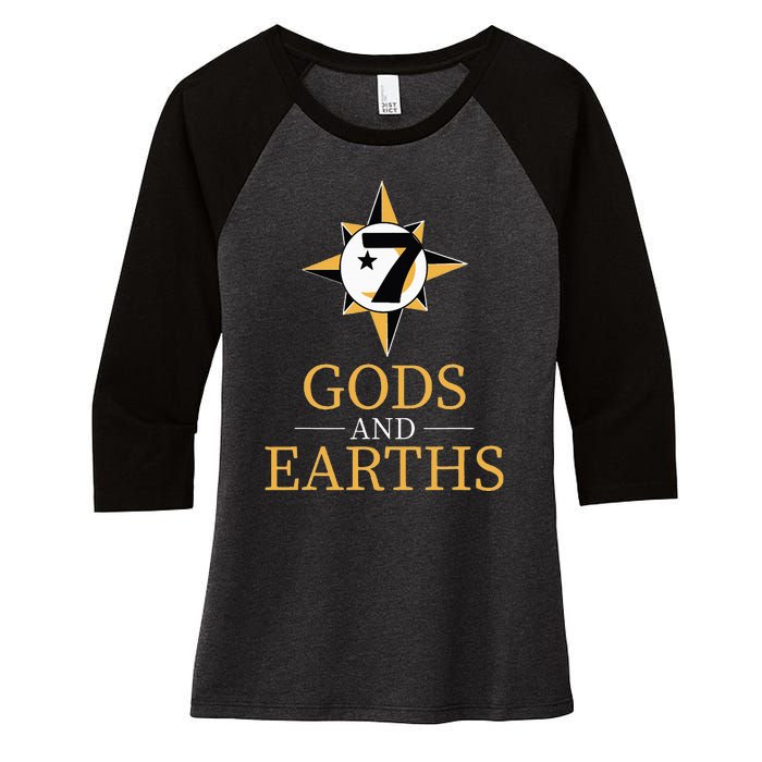 Gods And Earths Five Percent Nation Five Percenter Women's Tri-Blend 3/4-Sleeve Raglan Shirt