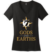 Gods And Earths Five Percent Nation Five Percenter Women's V-Neck T-Shirt