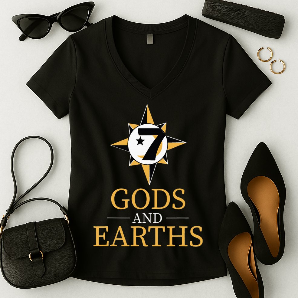 Gods And Earths Five Percent Nation Five Percenter Women's V-Neck T-Shirt