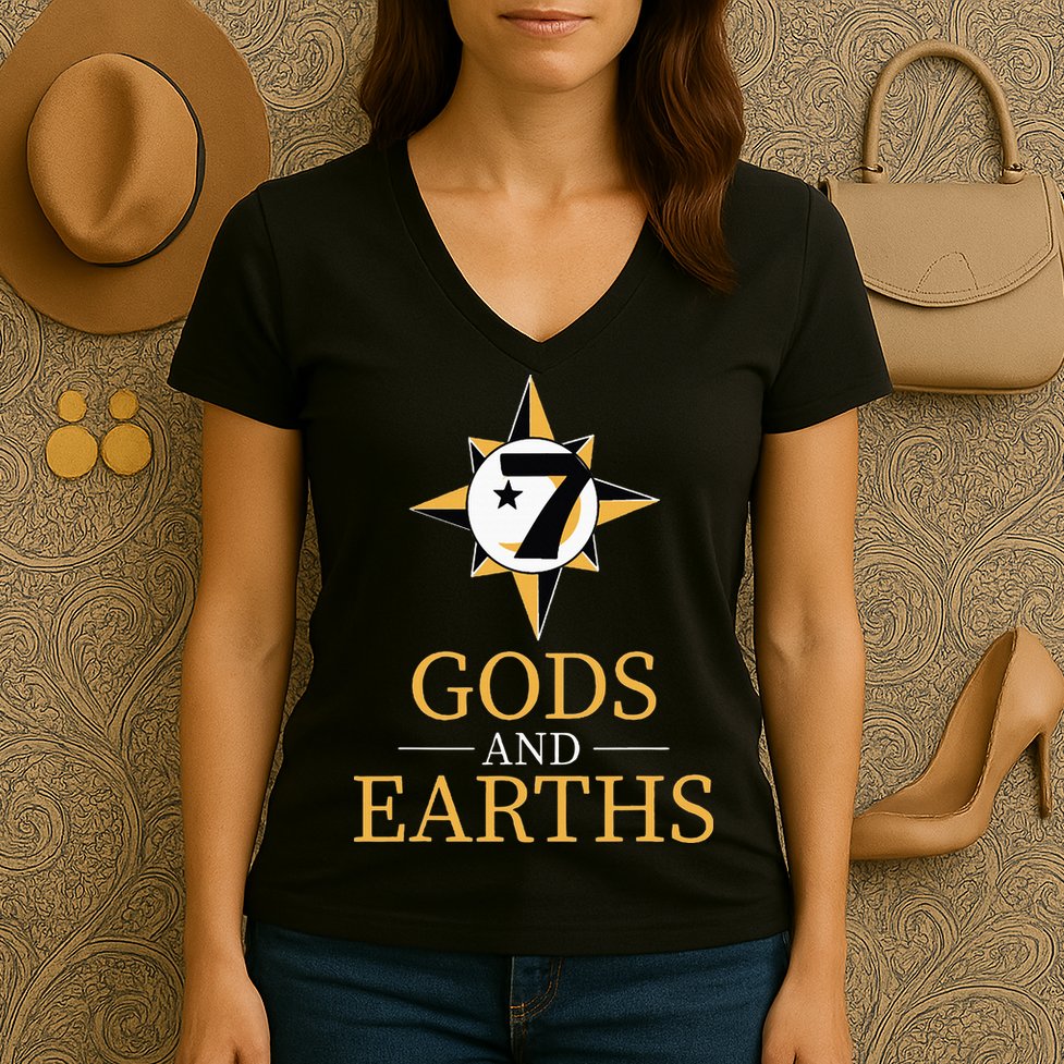 Gods And Earths Five Percent Nation Five Percenter Women's V-Neck T-Shirt