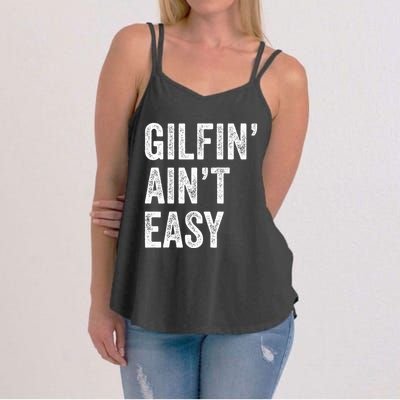 Gilfin AinT Easy Funny Gilf Funny Grandma ID Like To Women's Strappy Tank