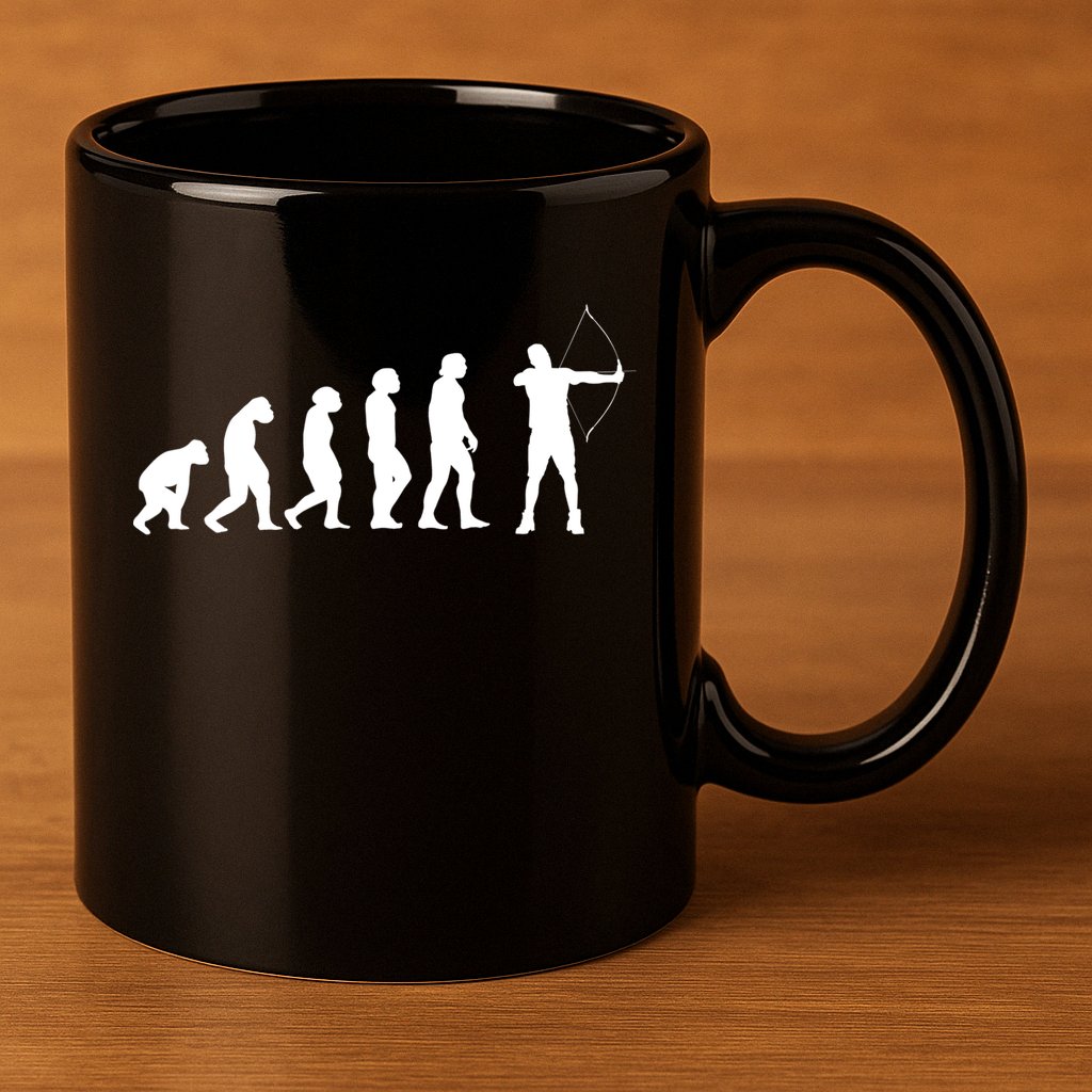 Great Archery Evolution Gift Bow And Arrow 11oz C Handle Ceramic Mug