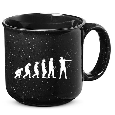 Great Archery Evolution Gift Bow And Arrow 15oz Campfire Ceramic Mug