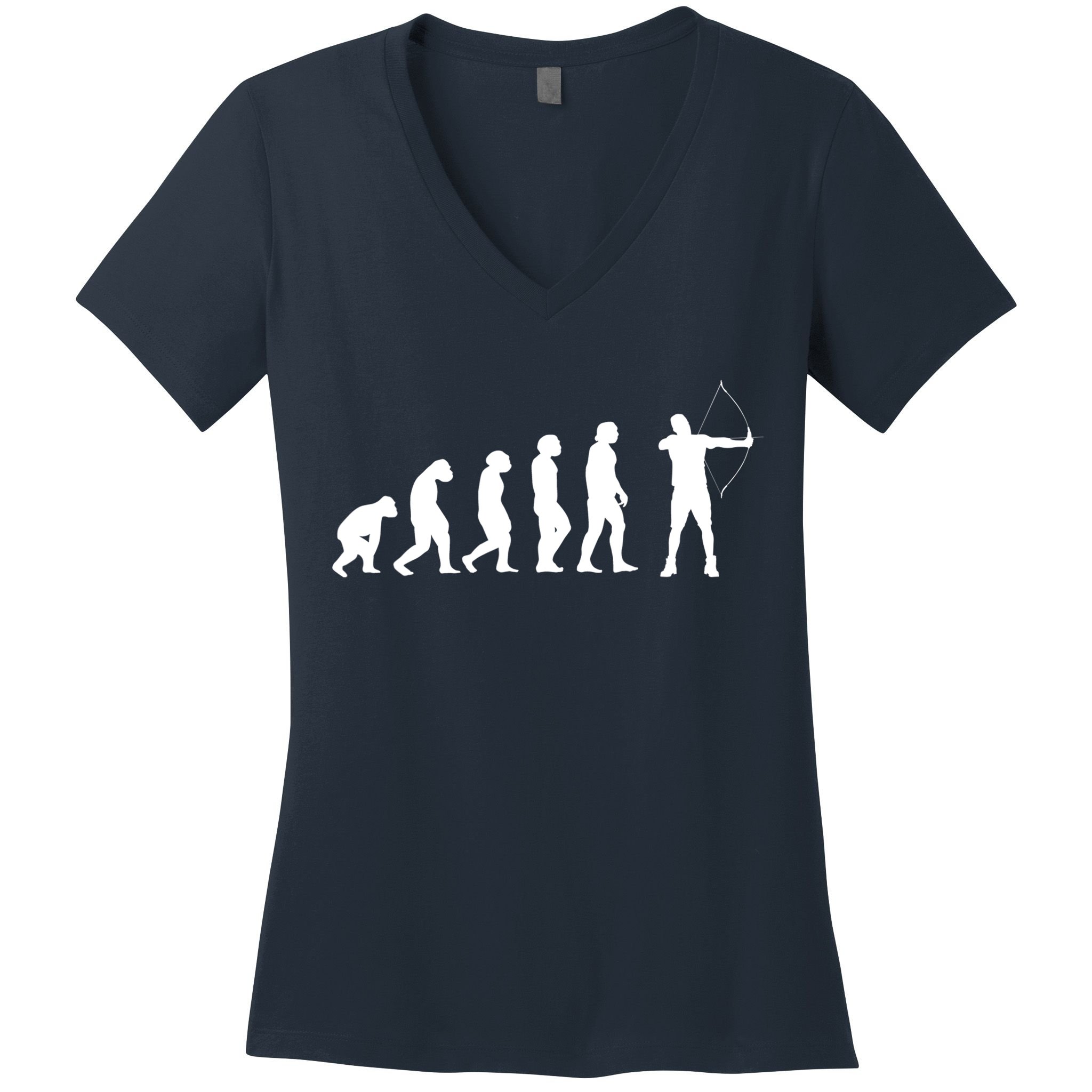 Great Archery Evolution Gift Bow And Arrow Women's V-Neck T-Shirt