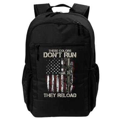 Gun American Flag Colors Don't Run They Reload Backpack