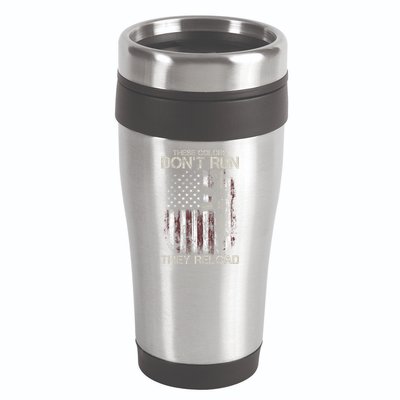 Gun American Flag Colors Don't Run They Reload 16oz Travel Tumbler