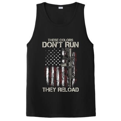 Gun American Flag Colors Don't Run They Reload PosiCharge Competitor Tank