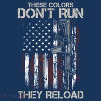 Gun American Flag Colors Don't Run They Reload Doggie Tank