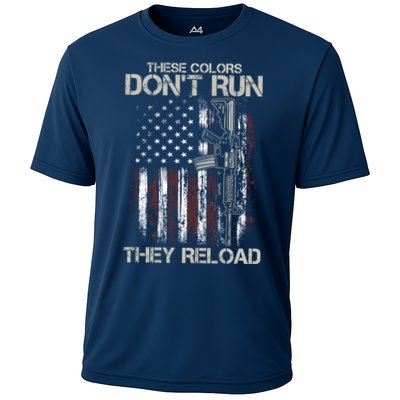 Gun American Flag Colors Don't Run They Reload Performance Shirt