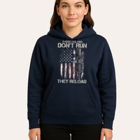 Gun American Flag Colors Don't Run They Reload Hoodie