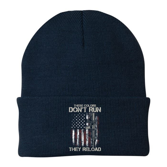 Gun American Flag Colors Don't Run They Reload Beanie
