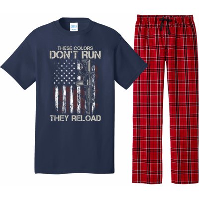 Gun American Flag Colors Don't Run They Reload Pajama Set