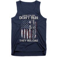 Gun American Flag Colors Don't Run They Reload Tank Top