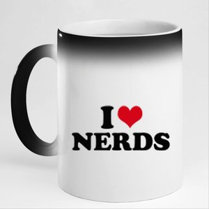 Geeky Affection for Nerds 11oz Black Color Changing Mug