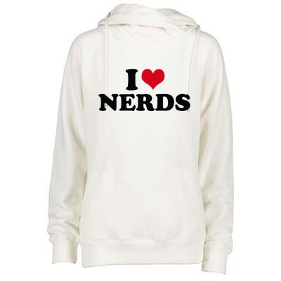 Geeky Affection for Nerds Womens Funnel Neck Pullover Hood
