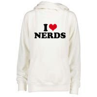 Geeky Affection for Nerds Womens Funnel Neck Pullover Hood